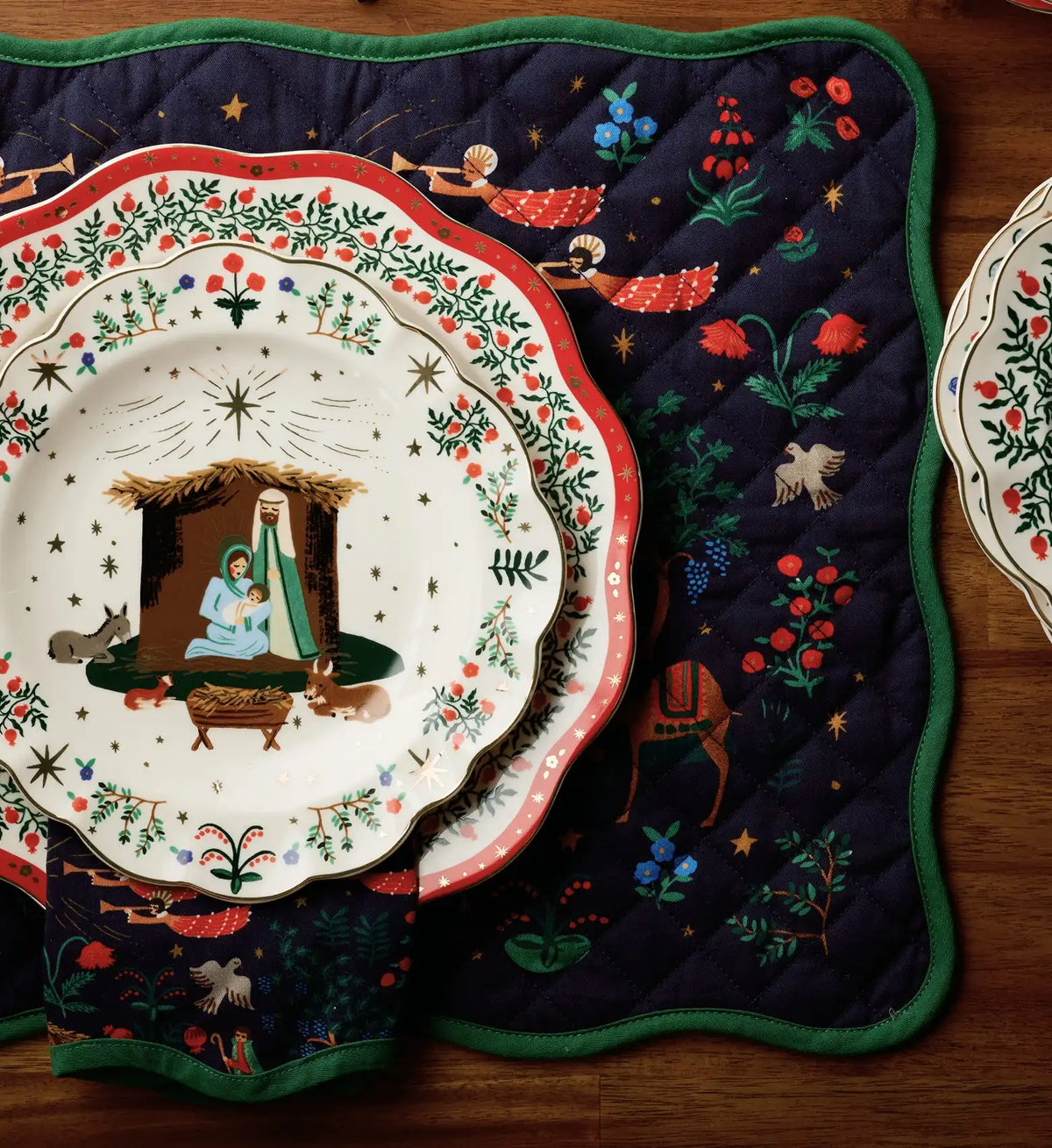 Cotton Placemat Set - Nativity