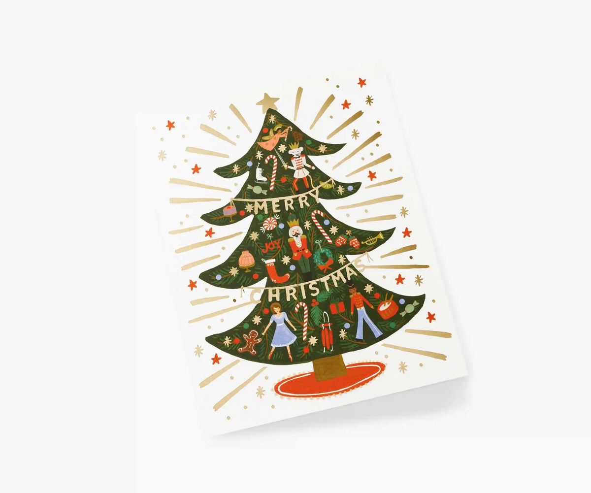 Nutcracker Tree Holiday Card - Single Card