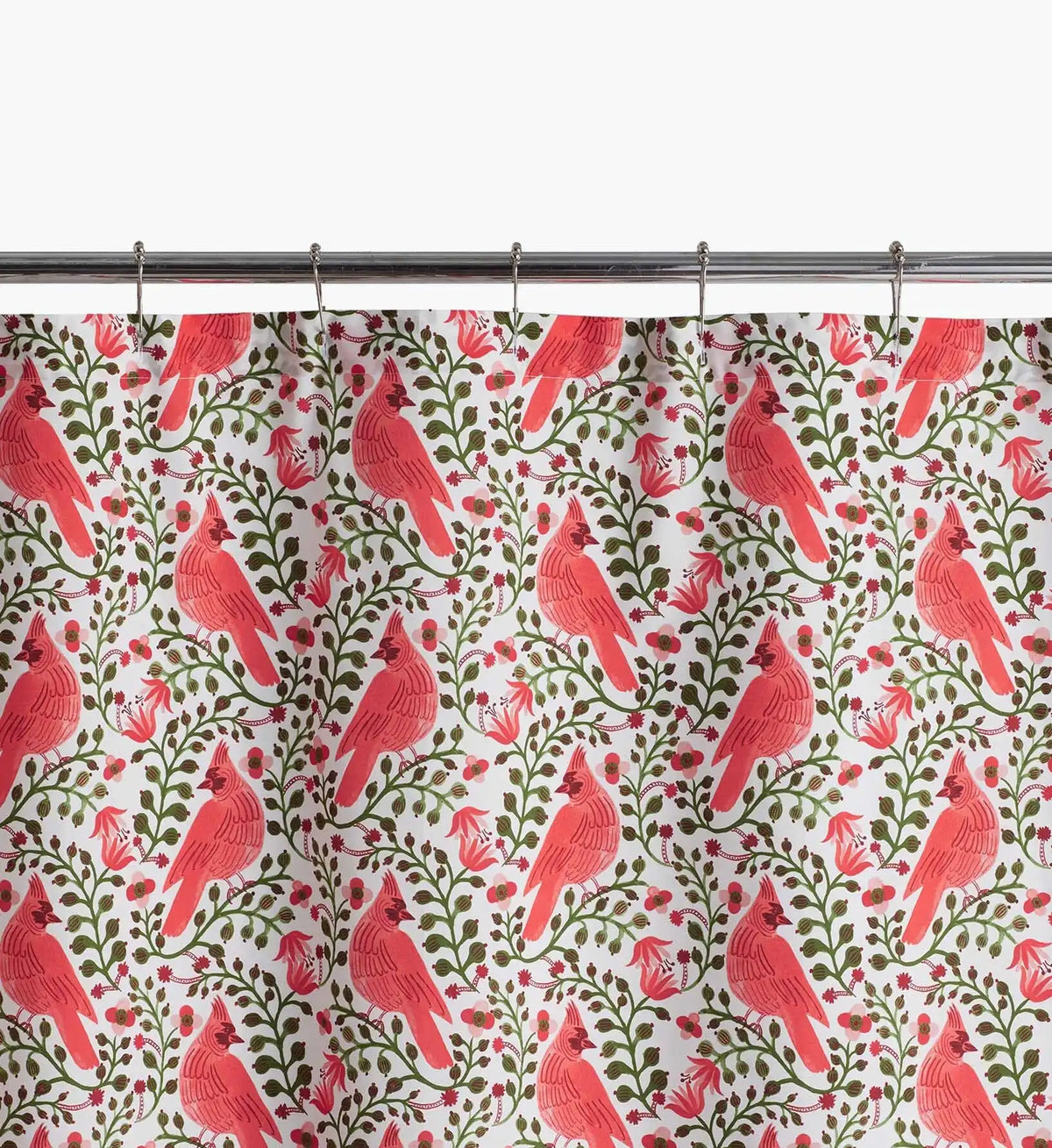 Percale Shower Curtain - Cardinals