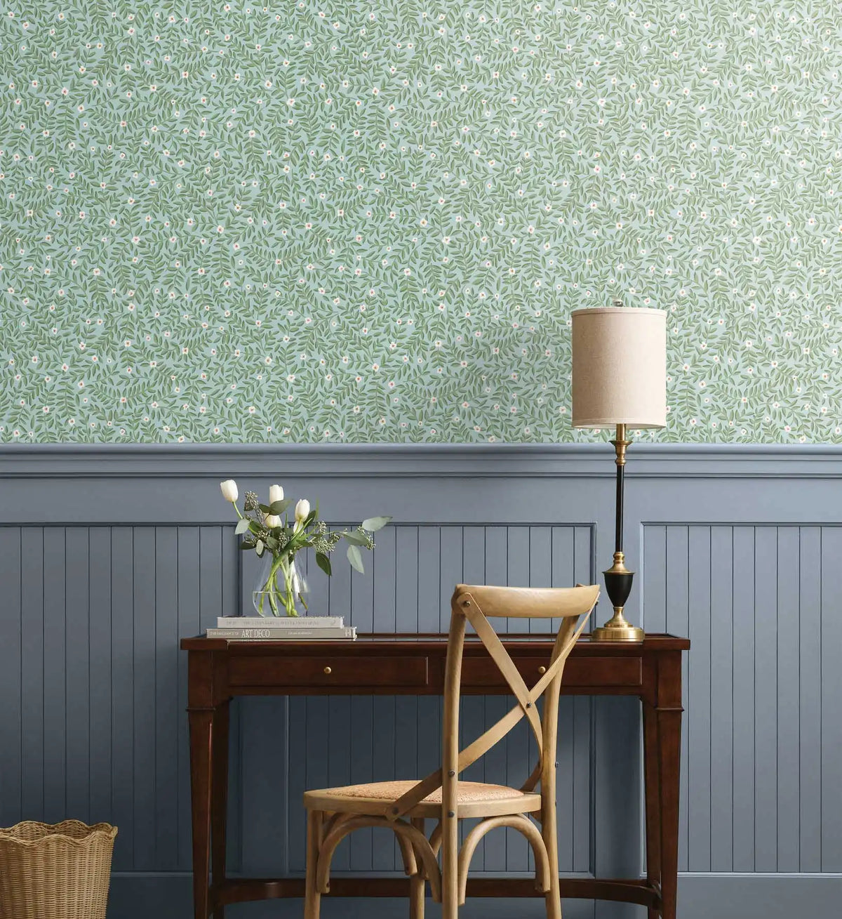 Elodie Peel & Stick Wallpaper Sample - Light Blue