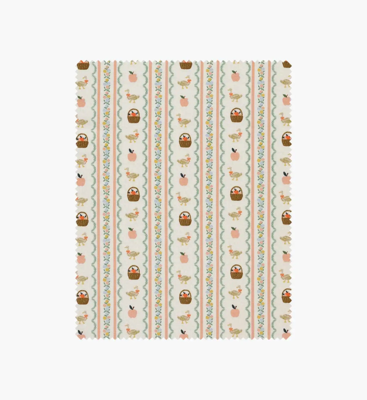 Farmhouse Stripe Cotton Fabric - Cream