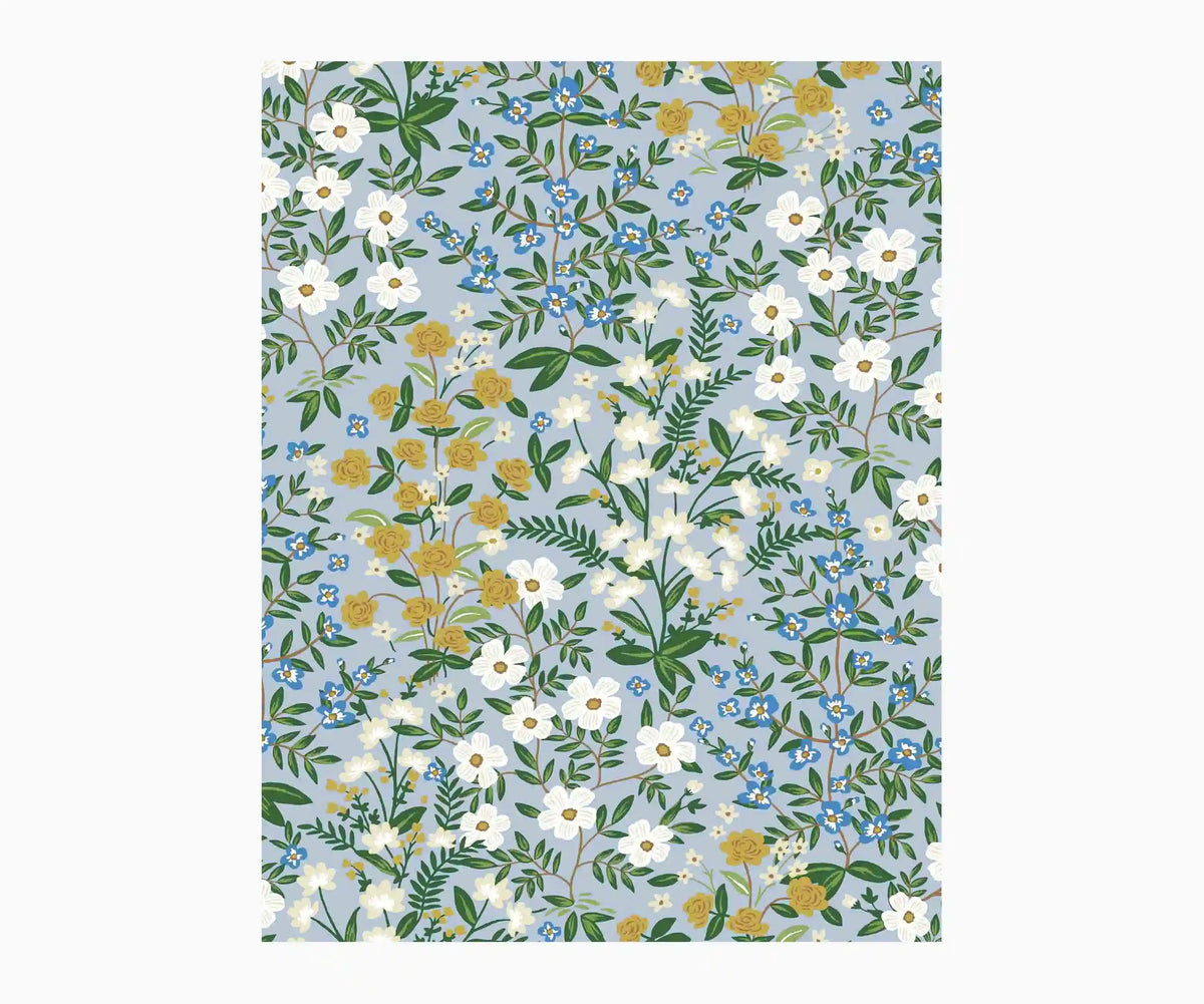 Wildwood Garden Wallpaper Sample - Blue