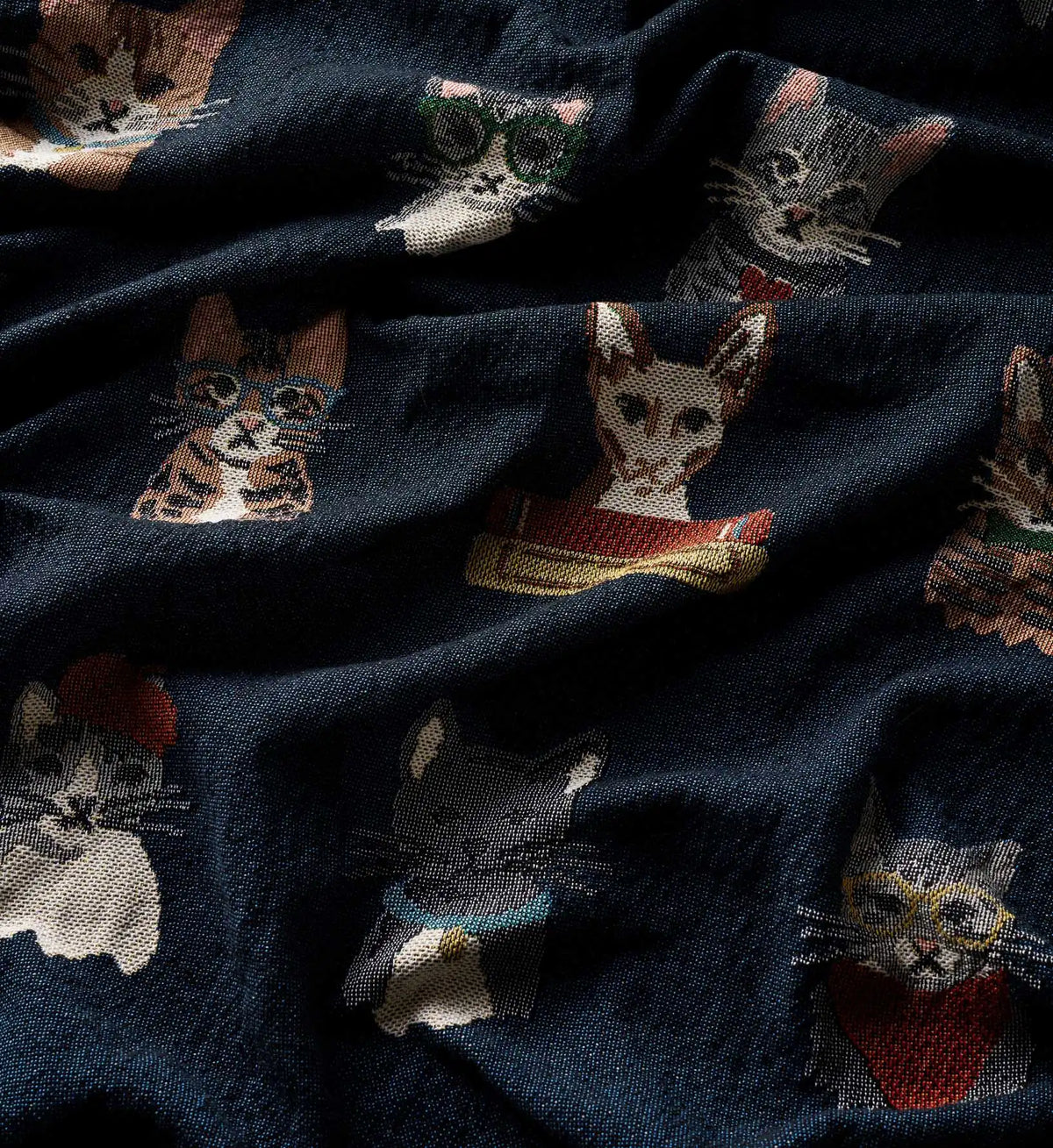 Woven Blanket - Studious Cats