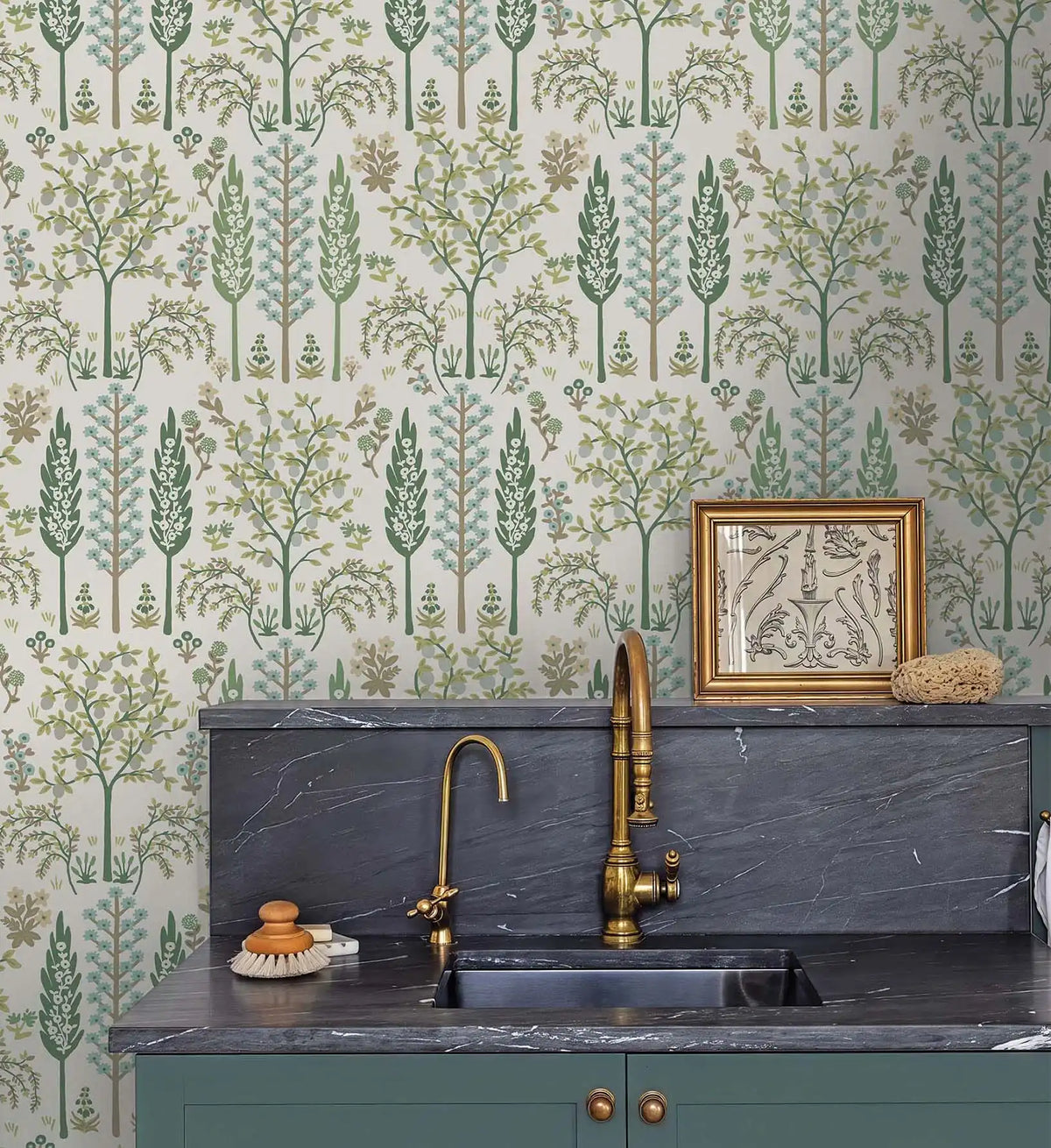Fenna Wallpaper Sample - Green