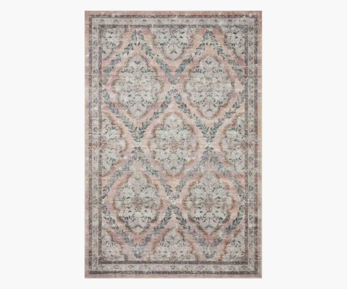 Courtyard Chateau Printed Rug - Blush