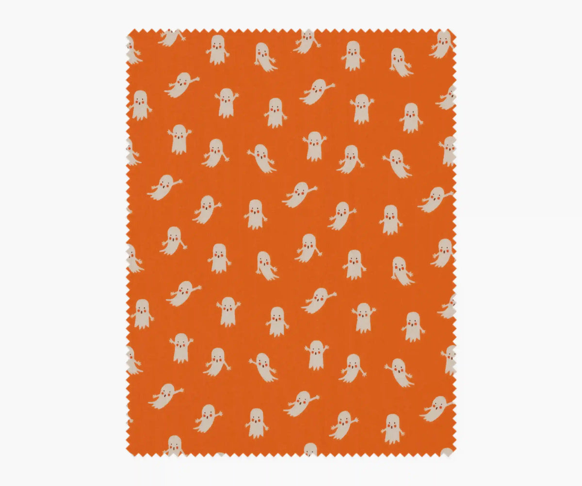 Ghosts Cotton Fabric - Orange