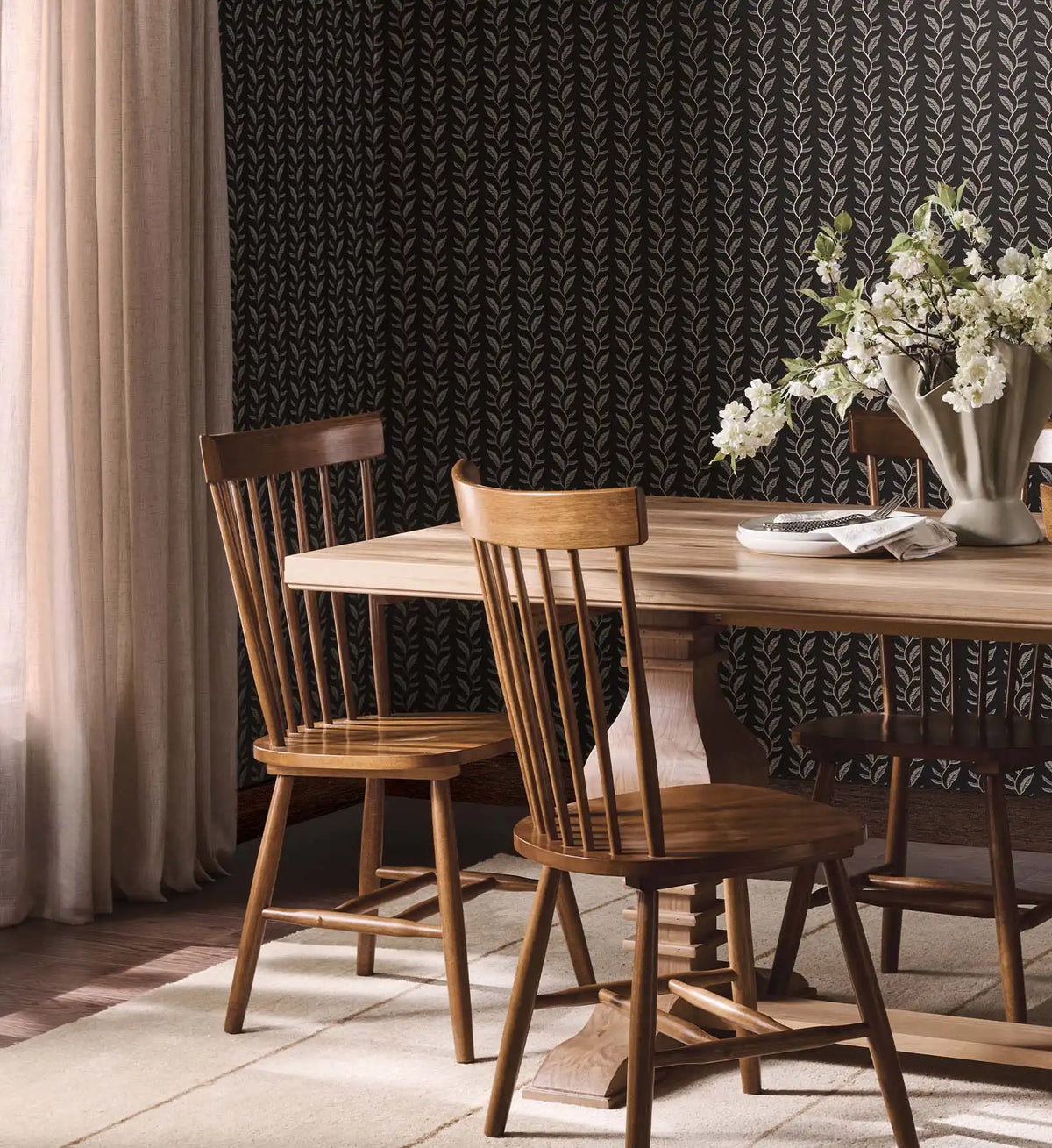 Seagrass Wallpaper Sample - Black