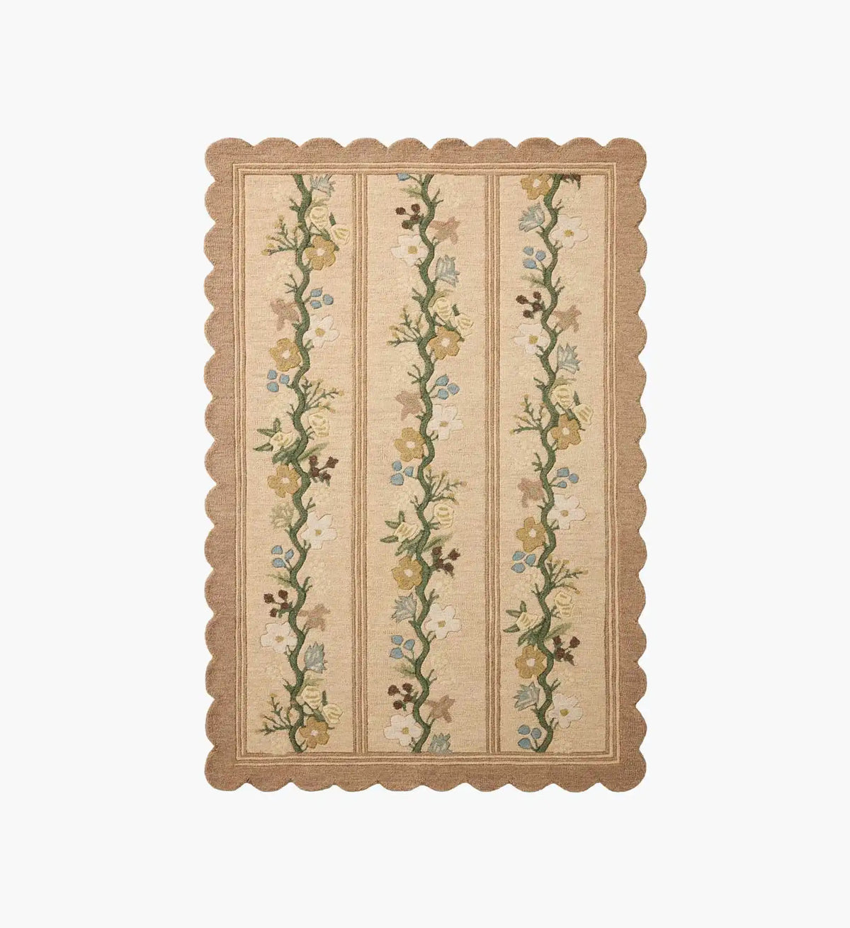 Thistle Wool Hooked Rug - Neutral