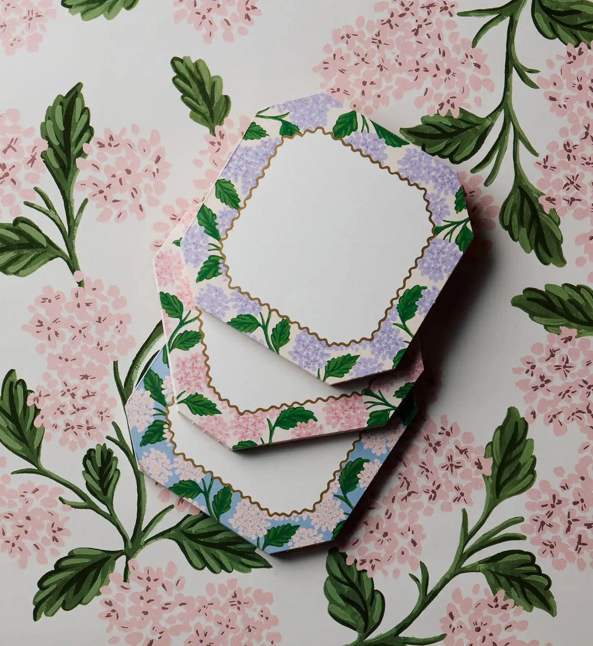 Mini Notepad Trio - Pink Hydrangea