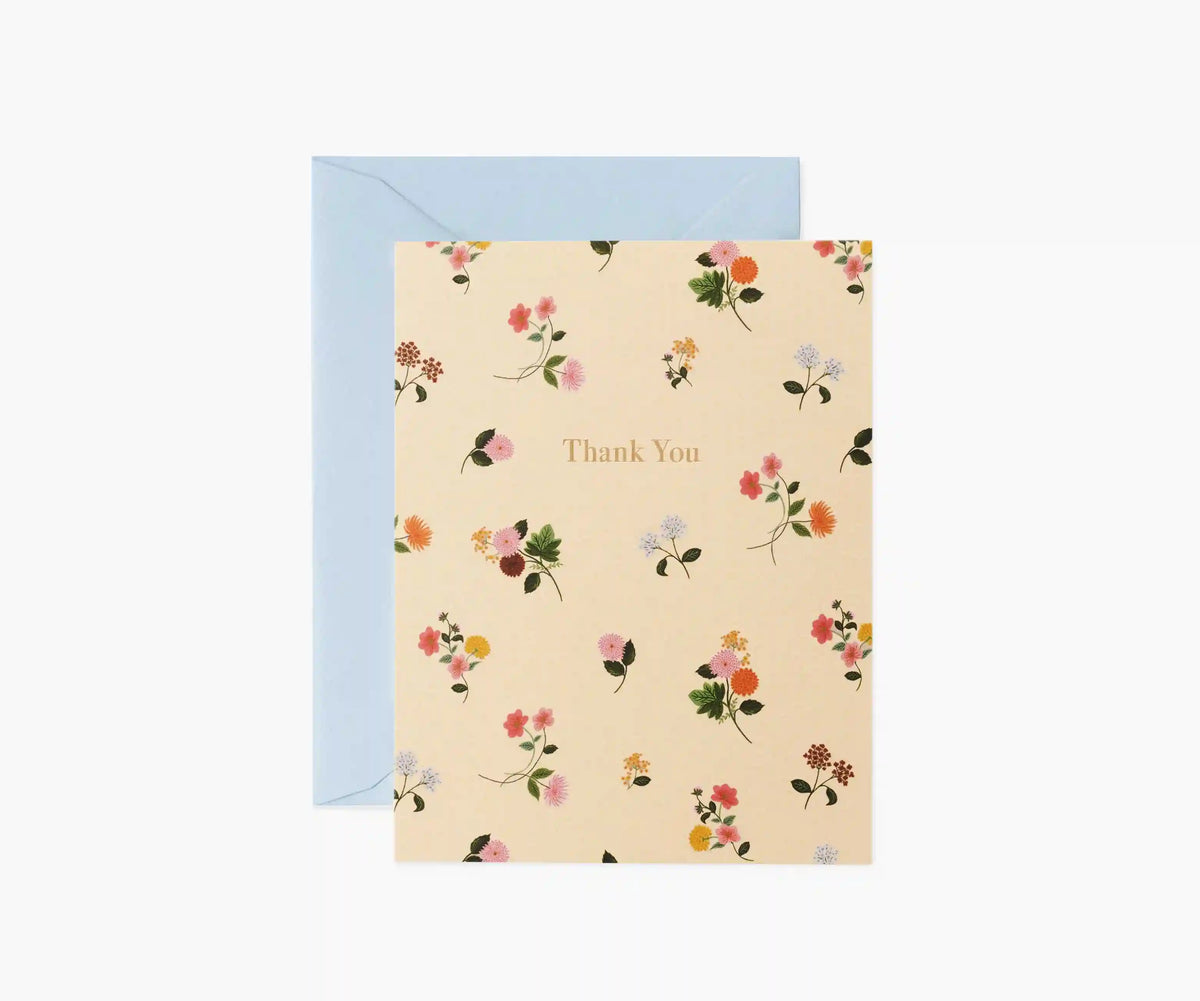 Ditsy Dahlia Thank You Cards - Boxed Set