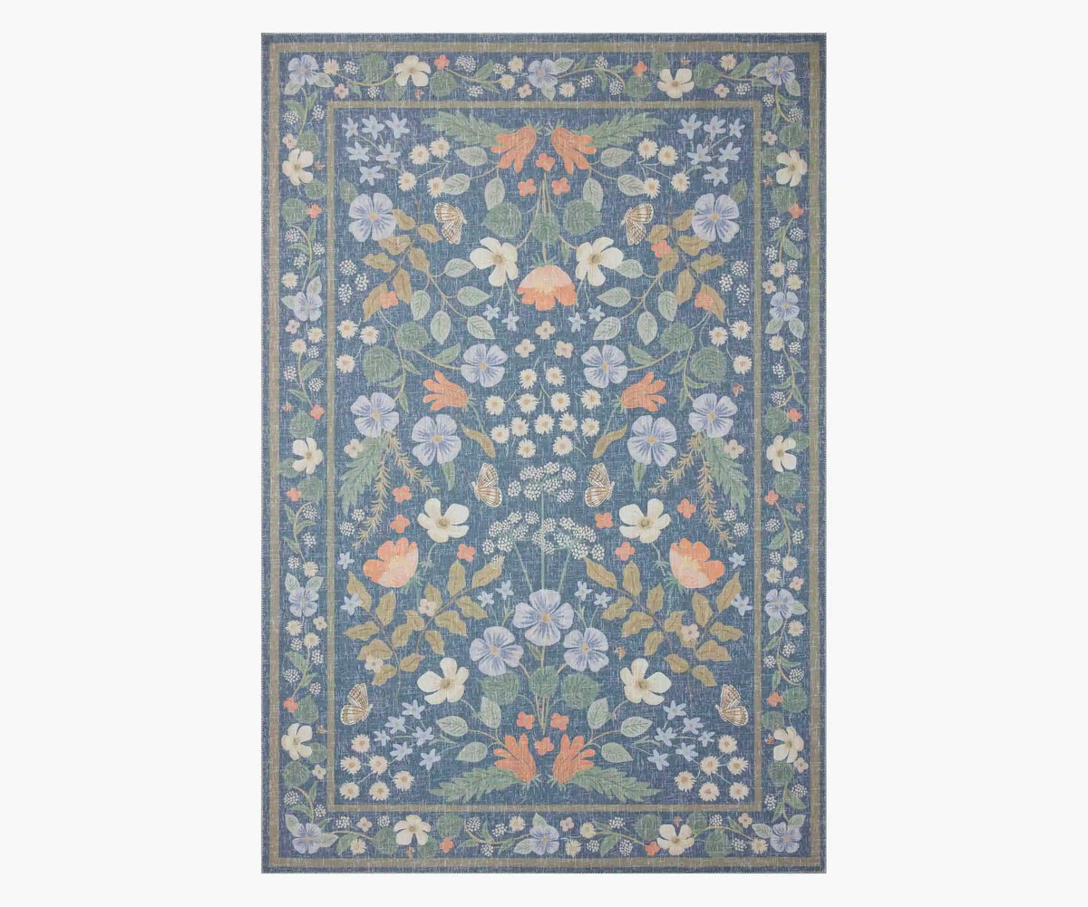 Cotswolds Willow Power Loomed Rug - Indigo