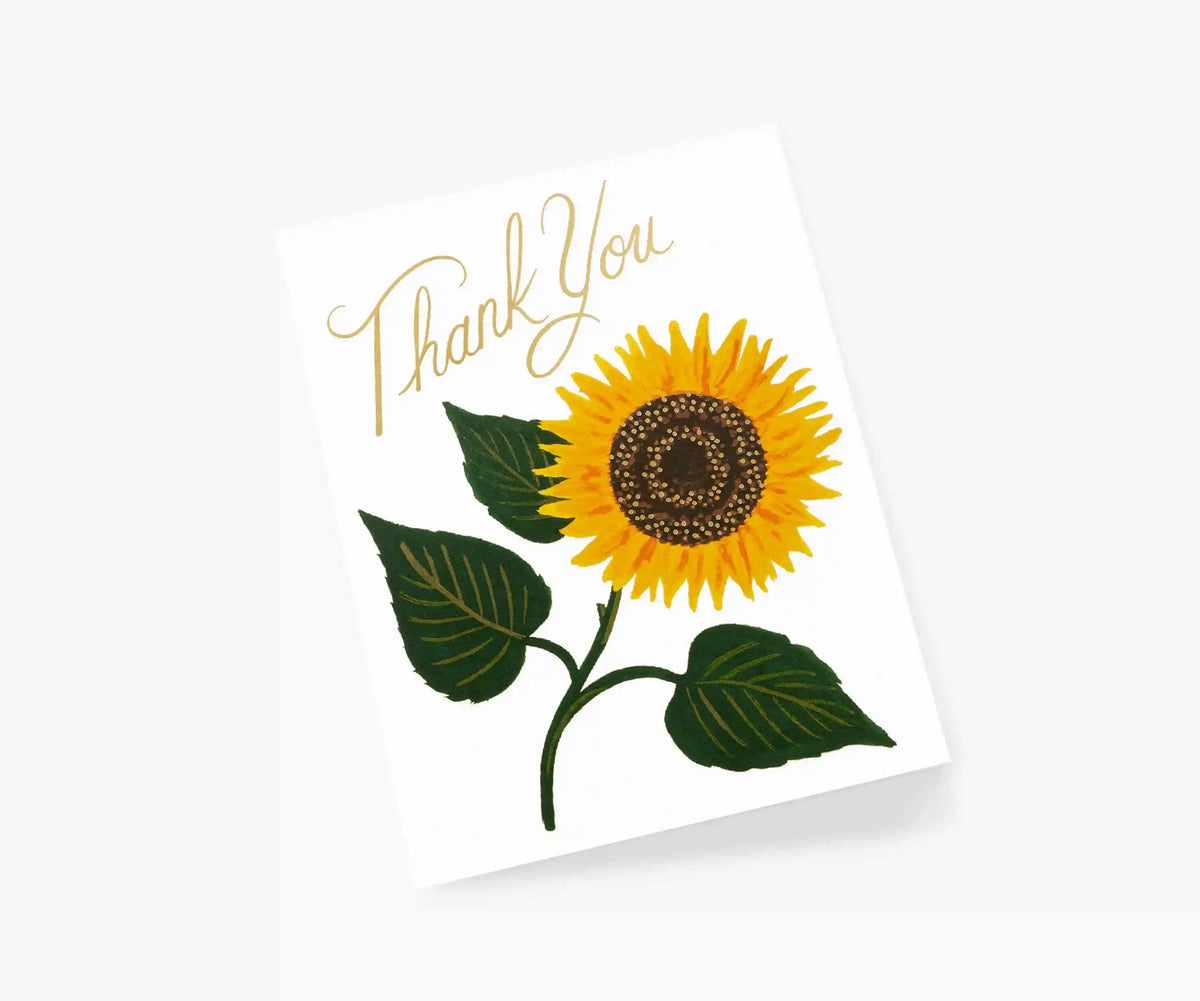 Sunflower Thank You Card - Single Card