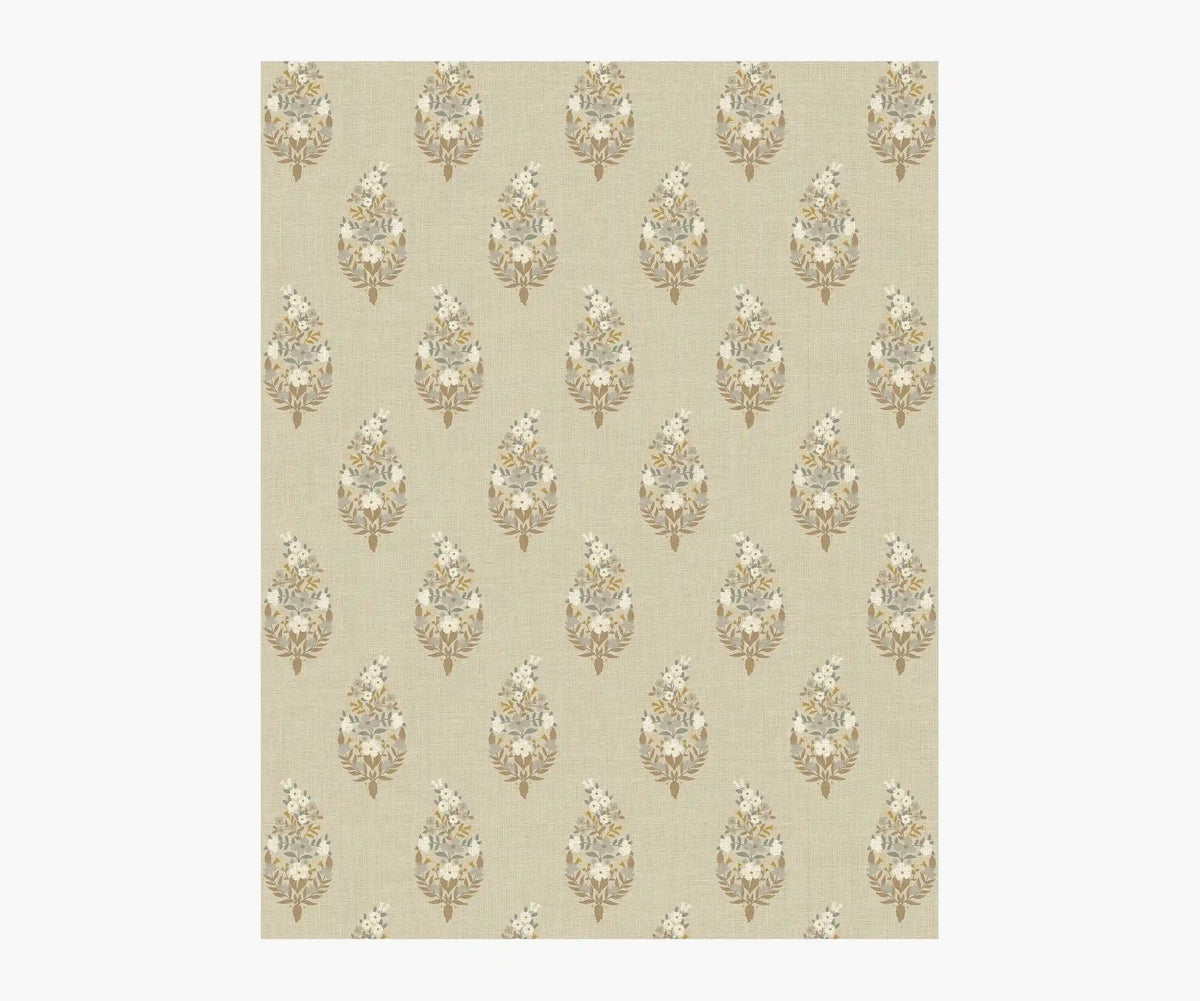 Paisley Wallpaper Sample - Linen