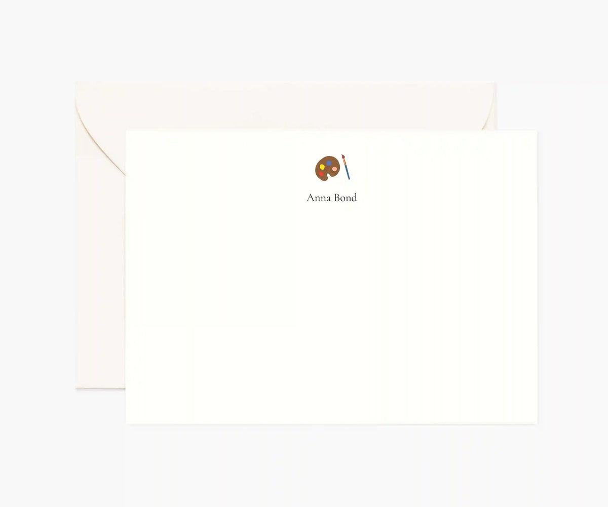 Arts Personalized Stationery  - Paint Palette