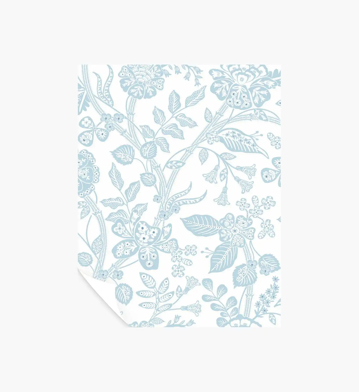 Gracie Garden Wallpaper Sample - Blue & White