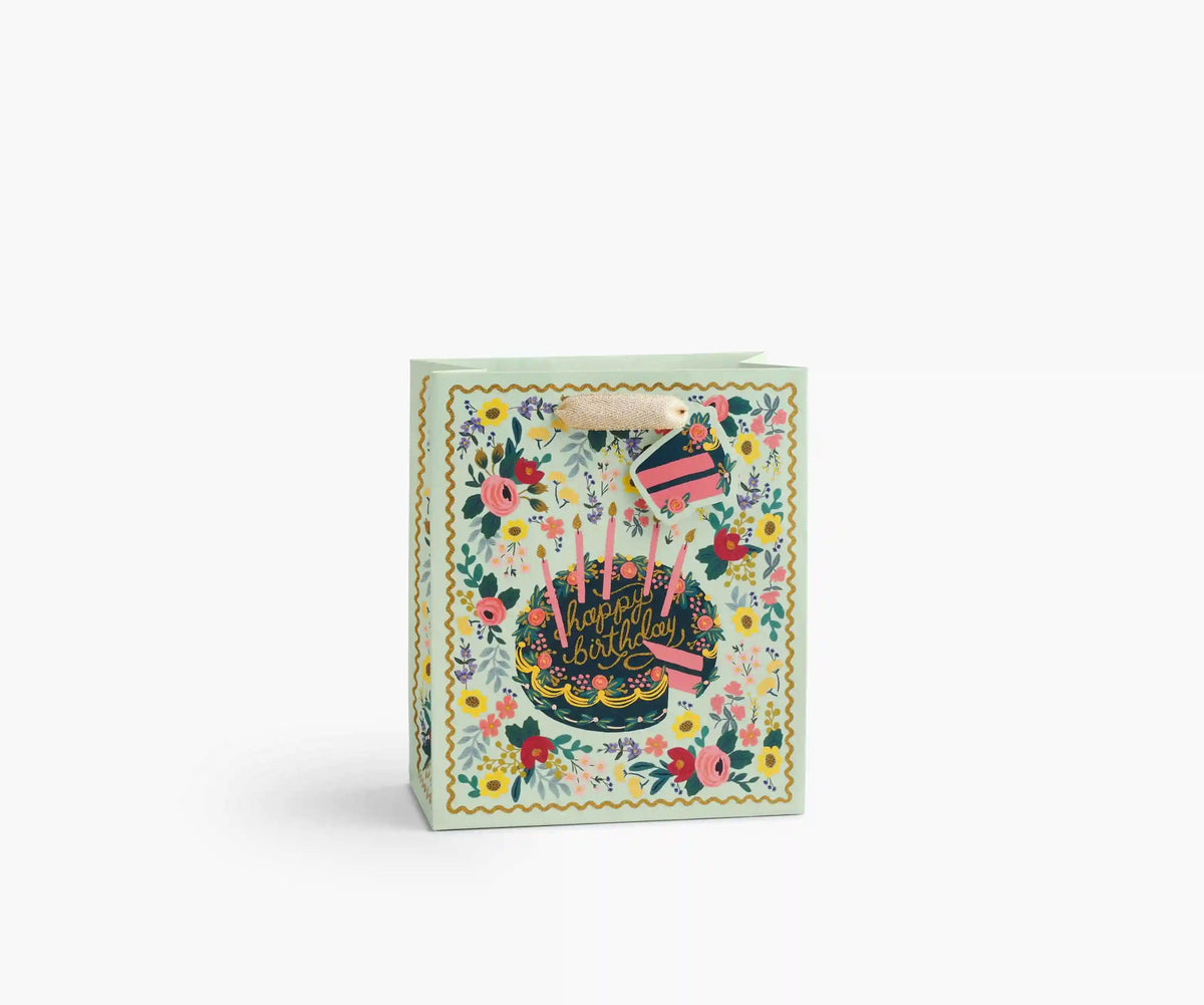 Floral Cake Medium Gift Bag
