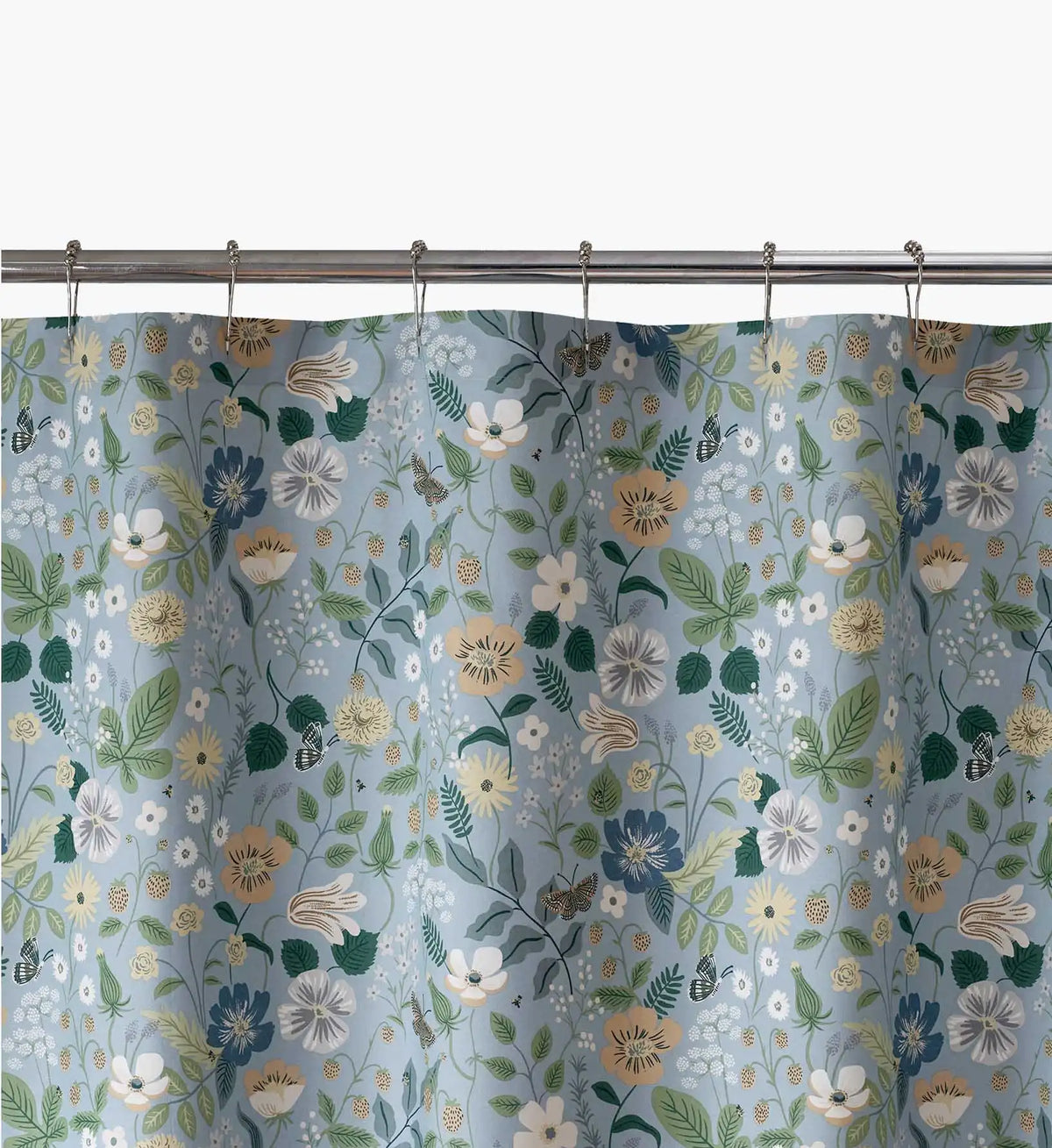 Percale Shower Curtain - Strawberry Fields Slate
