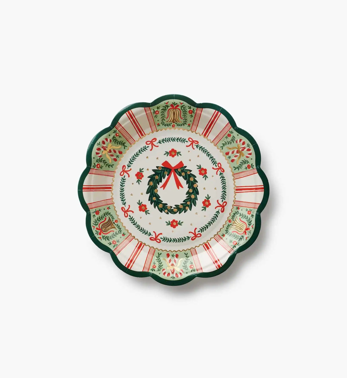 Small Paper Plates - Holly Jolly