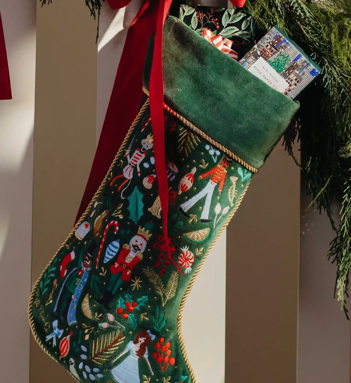 Embroidered Stocking - Nutcracker