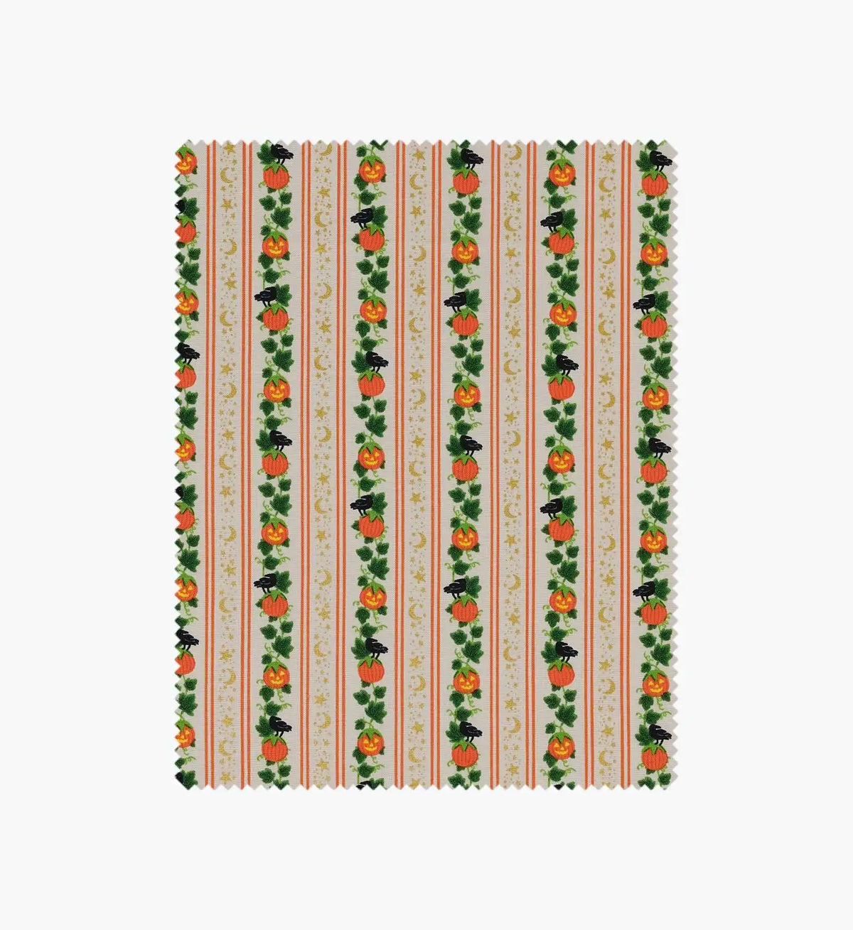 Pumpkin Patch Cotton Metallic Fabric - Linen