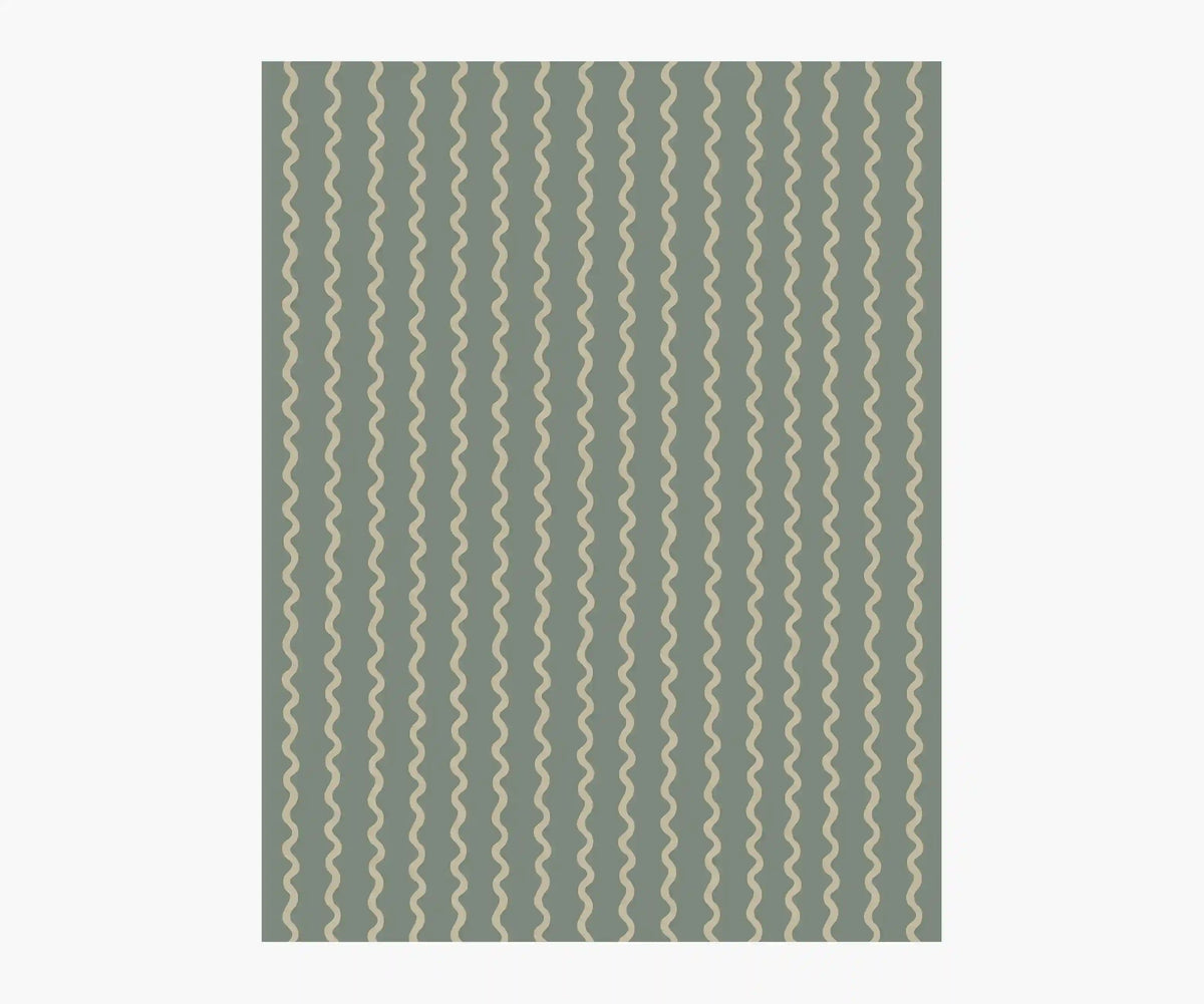 Rickrack Wallpaper Sample - Moss