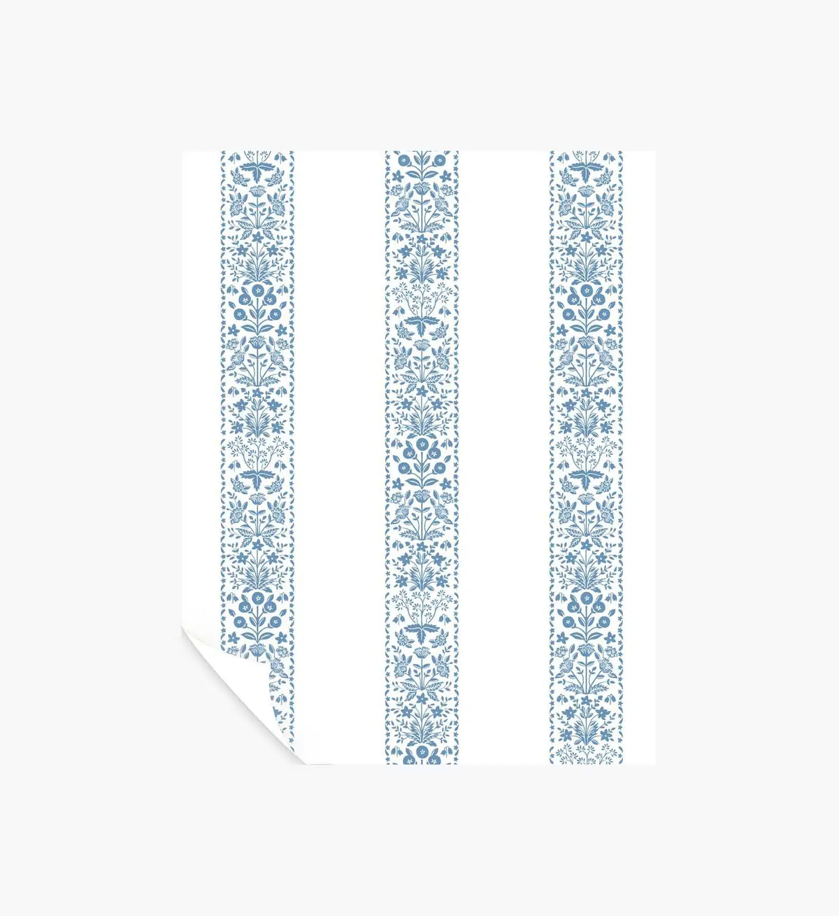 Estee Stripe Wallpaper Sample - Blue & White