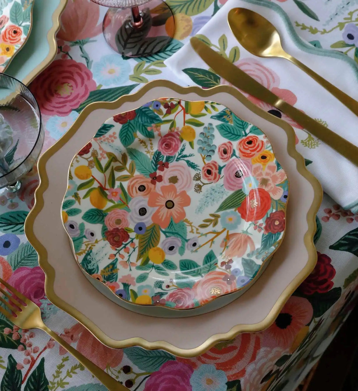 Porcelain Dessert Plate Set - Garden Party