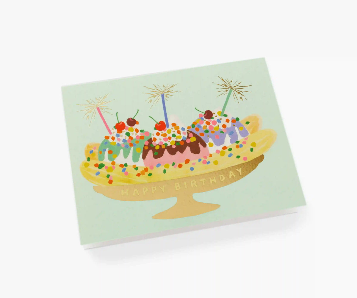Banana Split Birthday Card - Single Card