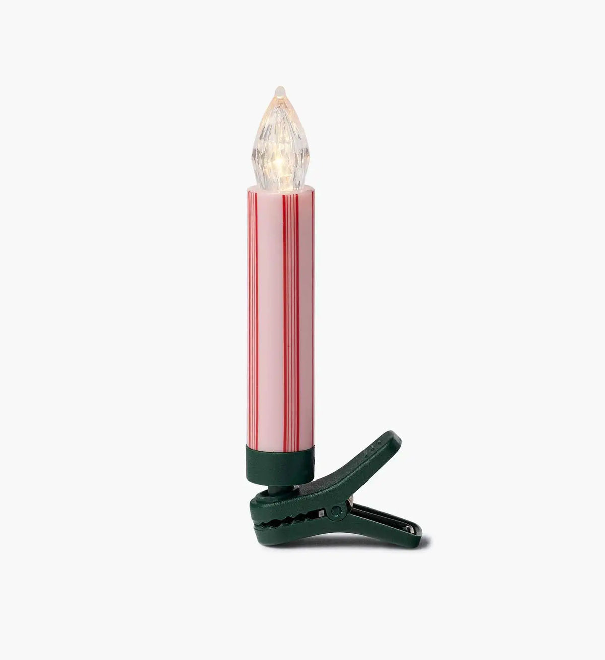 Holiday Clip-On Candle Lights - French Stripe