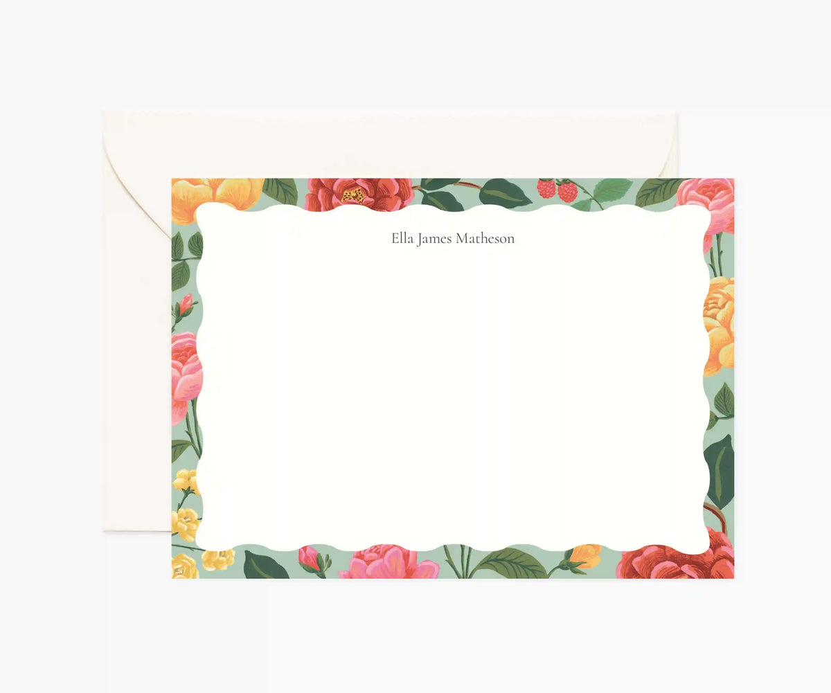 Floral Personalized Stationery  - Roses