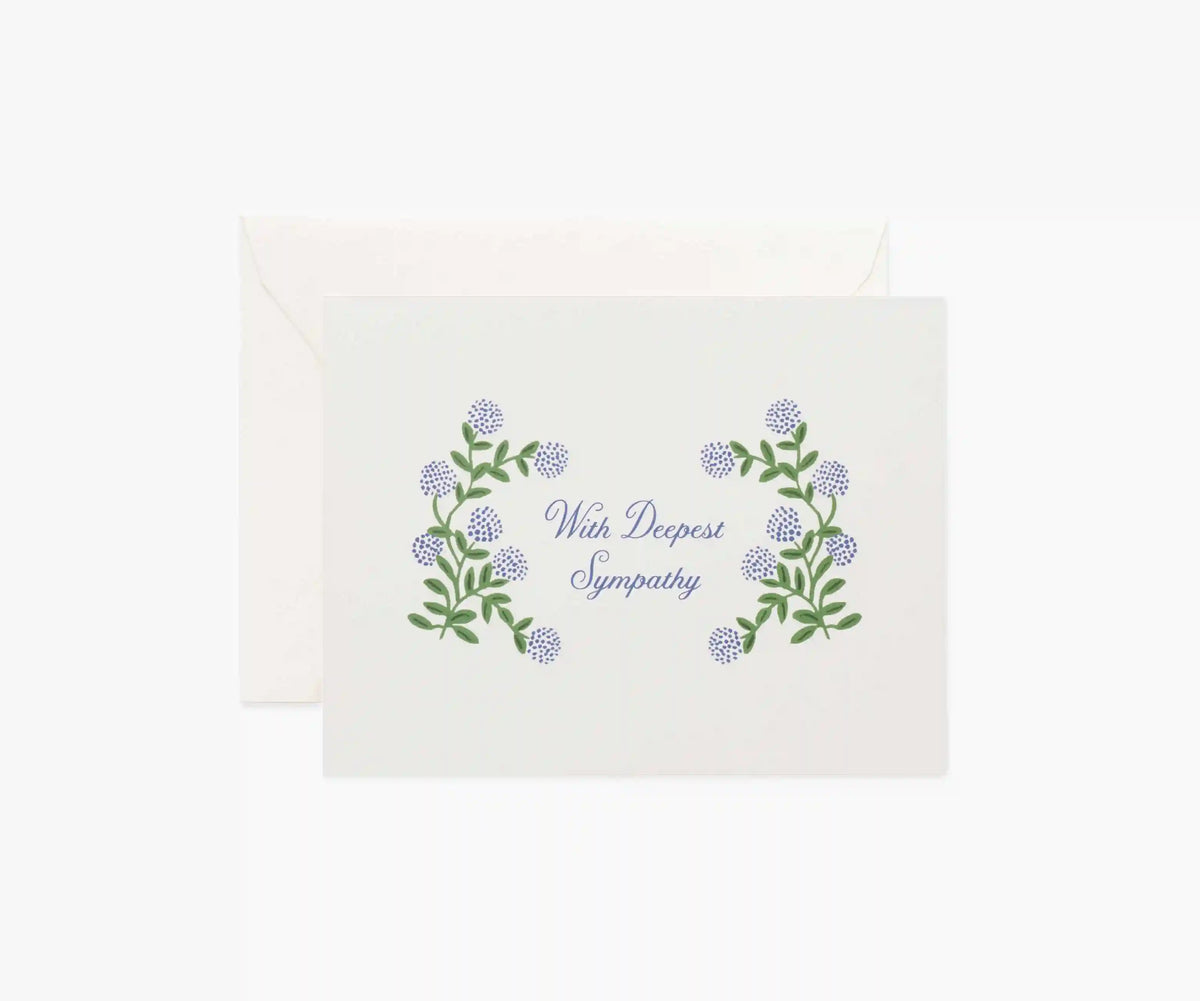 Hydrangea Sympathy Card - Single Card