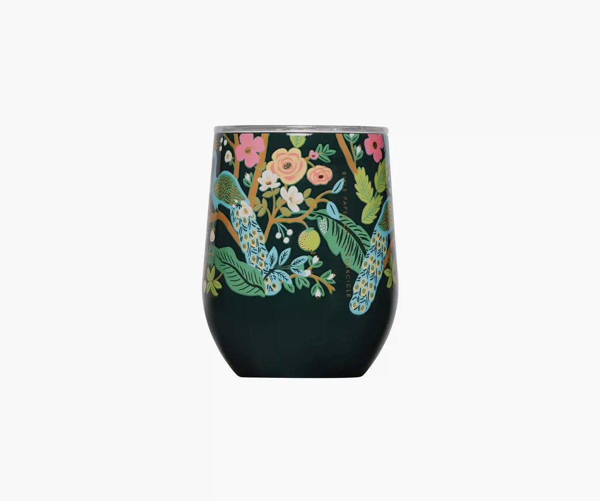 Stemless Wine Cup - Peacock