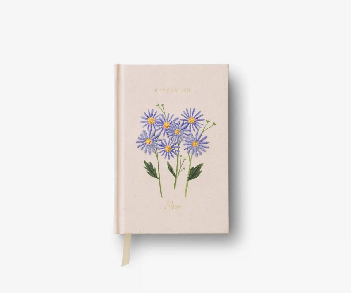 Birth Month Mini Embroidered Journal - September