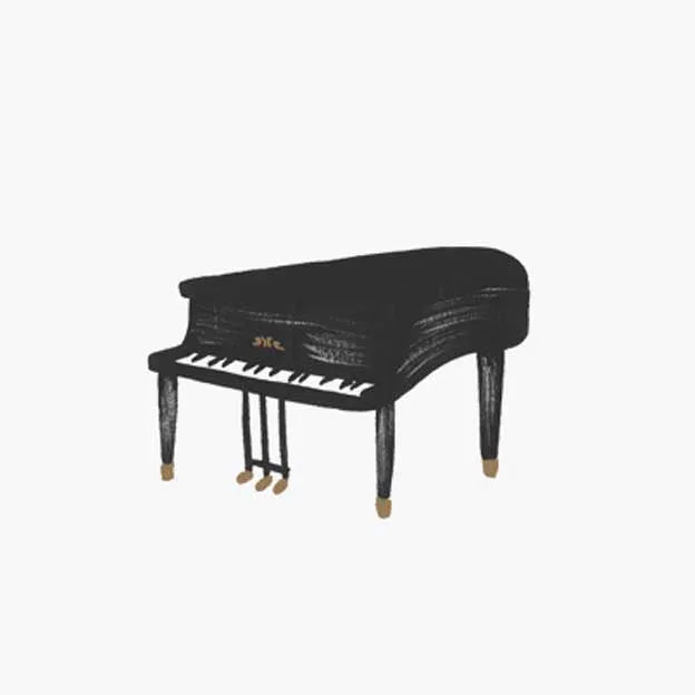Arts Personalized Stationery  - Piano
