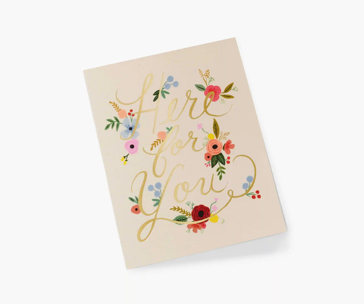 Floral Here for You Sympathy Card - Single Card