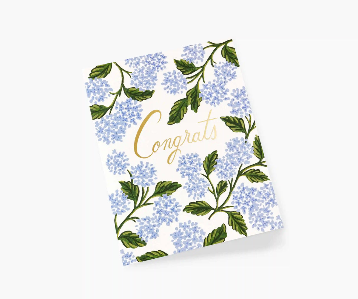 Hydrangea Congrats Card - Single Card