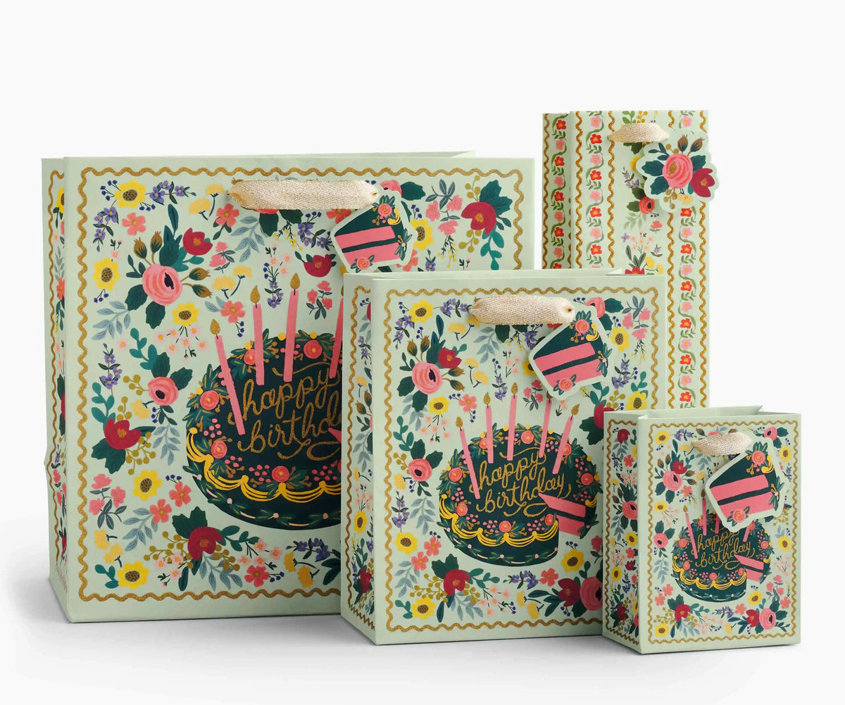 Floral Cake Medium Gift Bag
