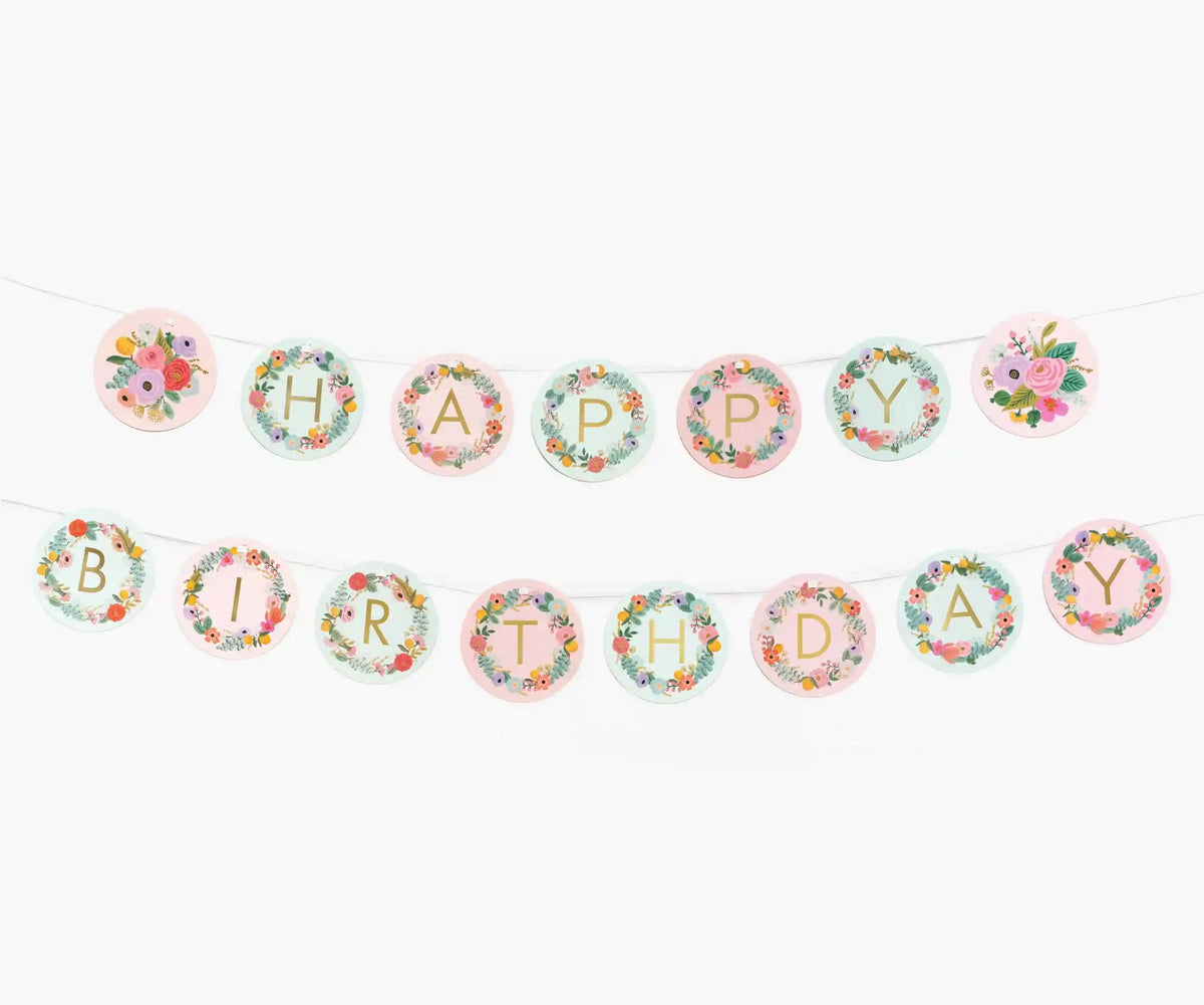 Letter Garland - Garden Party