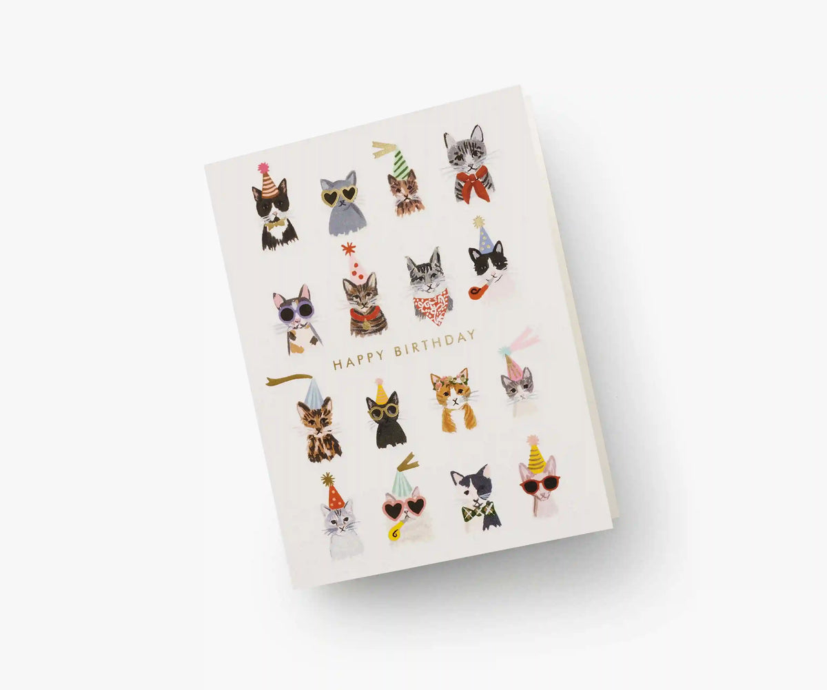 Cool Cats Birthday Card - Single Card