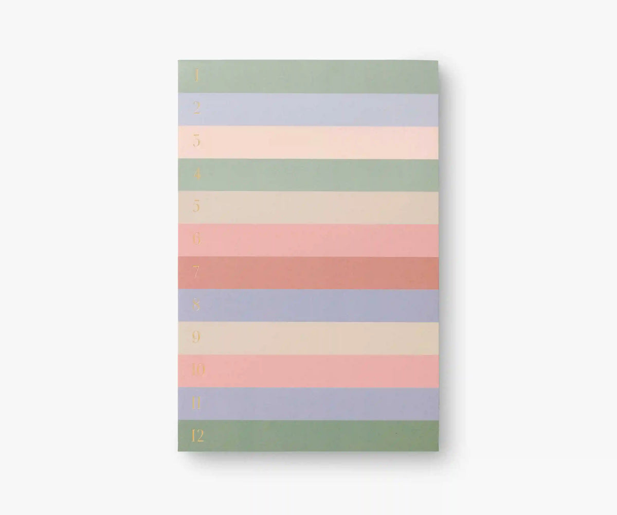 Large Memo Notepad - Muted Numbered Colorblock