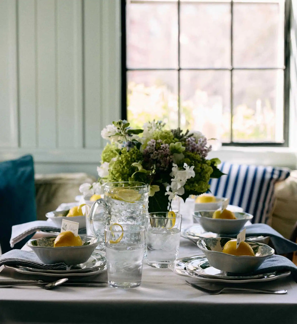 Melamine Assorted Dessert Plates - Hydrangea