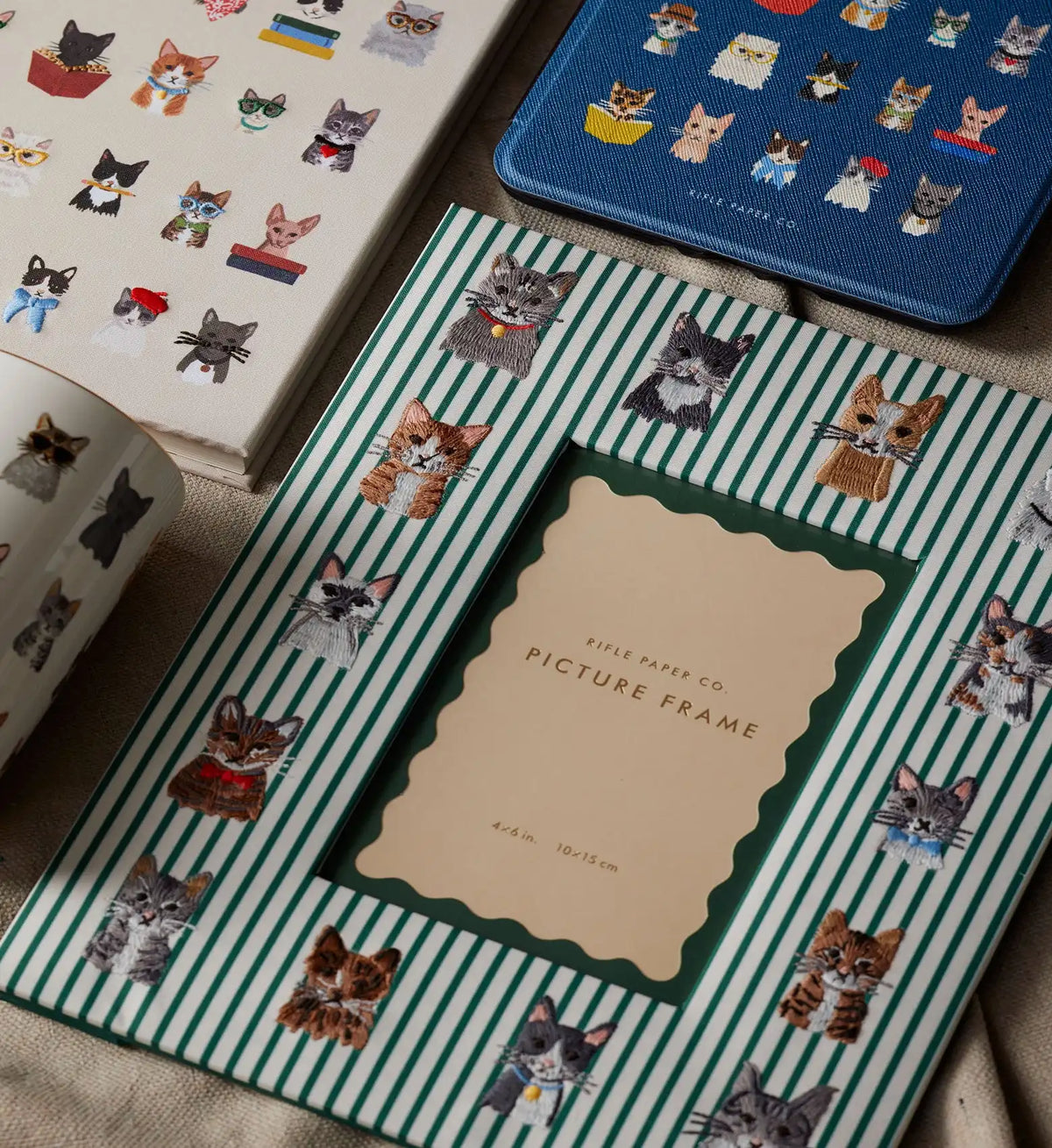 Embroidered Picture Frame - Cool Cats