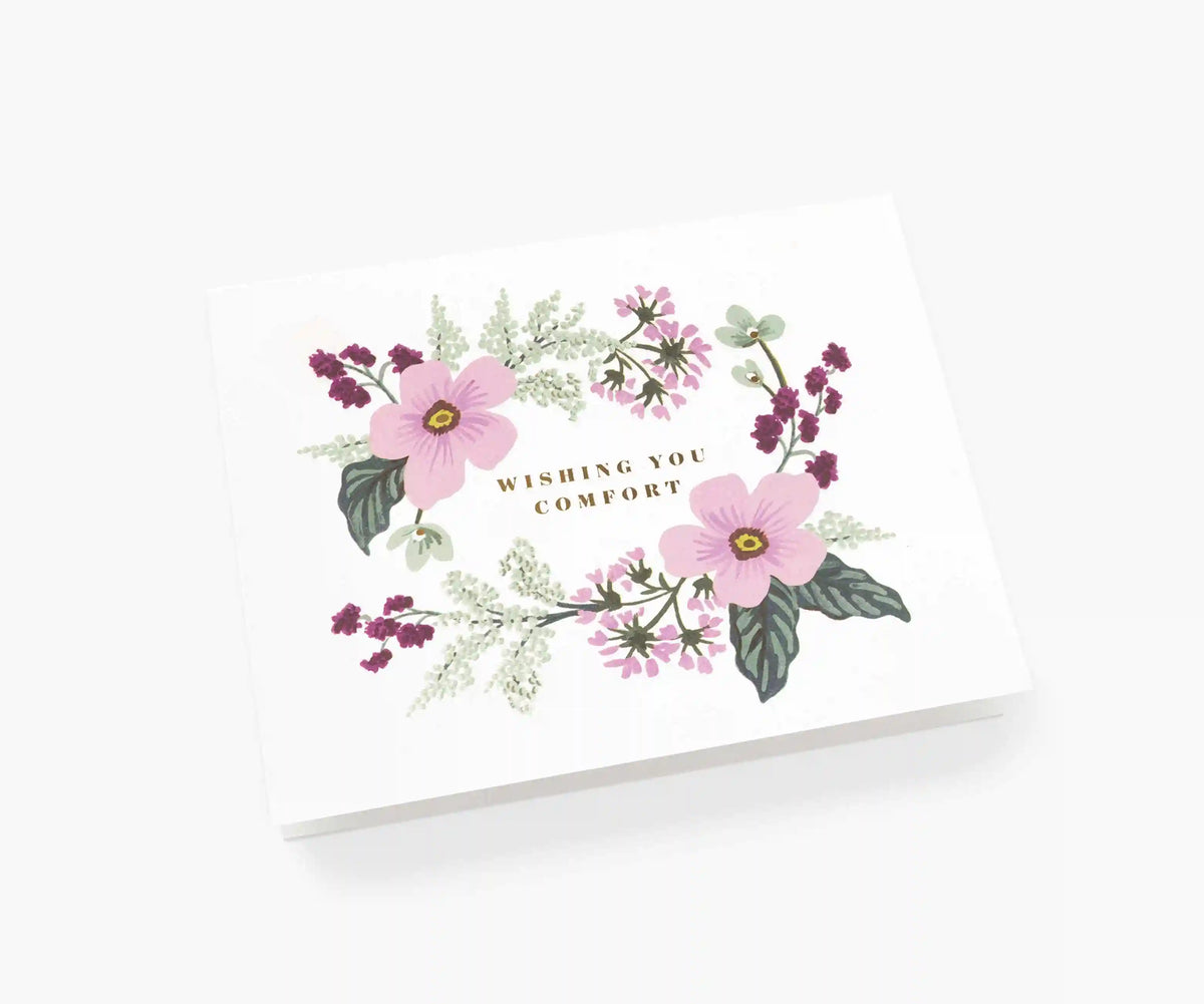 Wishing You Comfort Bouquet Sympathy Card - Single Card