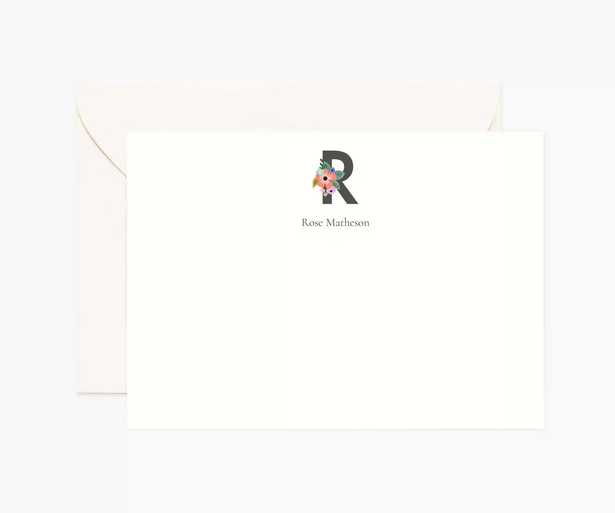 Monogram Personalized Stationery - R
