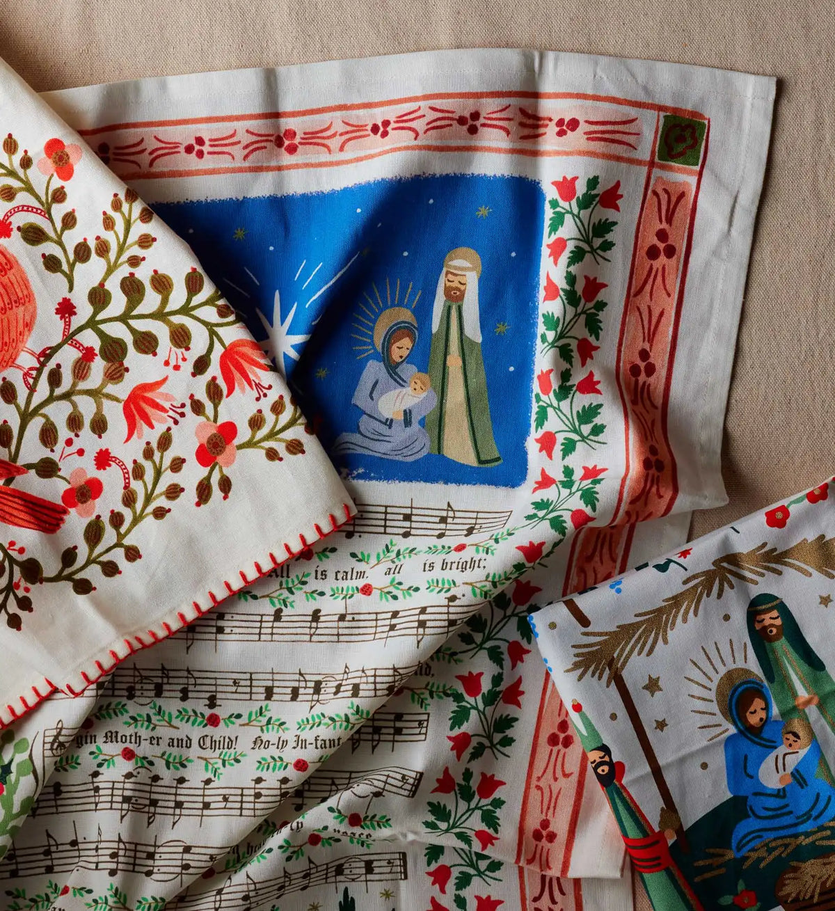 Holiday Tea Towel - Christmas Carols