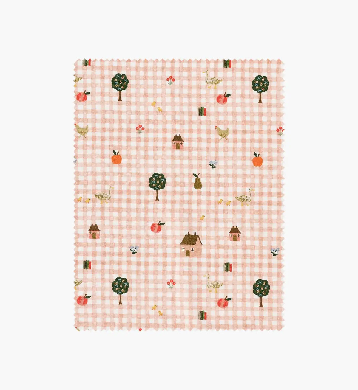 Farmhouse Gingham Cotton Fabric - Pink