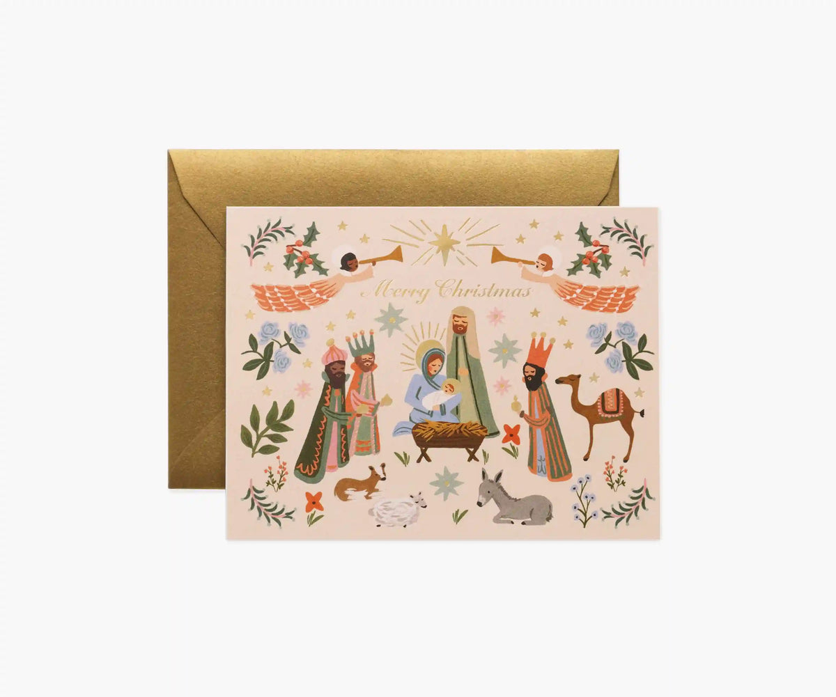 Nativity Scene Holiday Card - Single Card