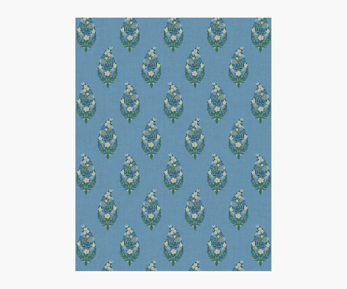 Paisley Wallpaper Sample - Blue