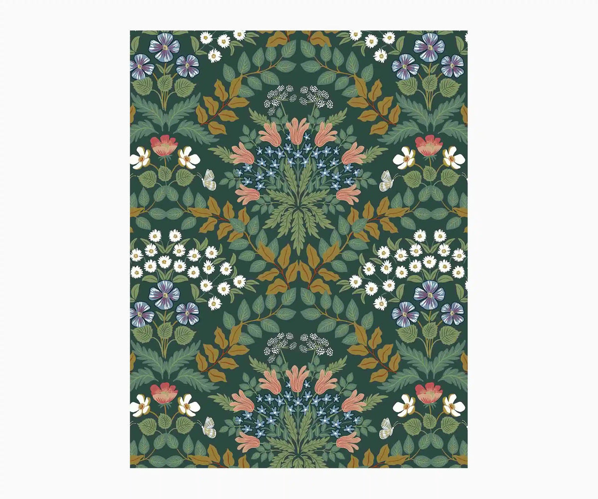 Bramble Wallpaper Sample - Emerald