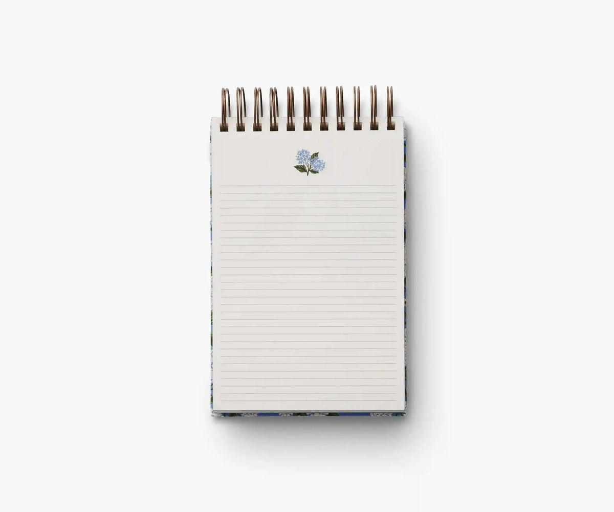 Desktop Spiral Notepad - Hydrangea